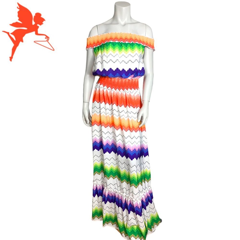 L"ATISTE Rainbow Pride Multicoloured Senorita Strapless Maxi Dress